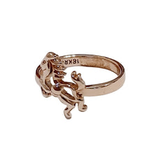 18kgp Horse Rearing Ring Size 7 - AbcdepaHorseJewelry