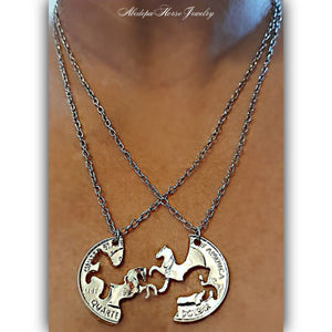 2 Best Friends Horse Necklaces - AbcdepaHorseJewelry