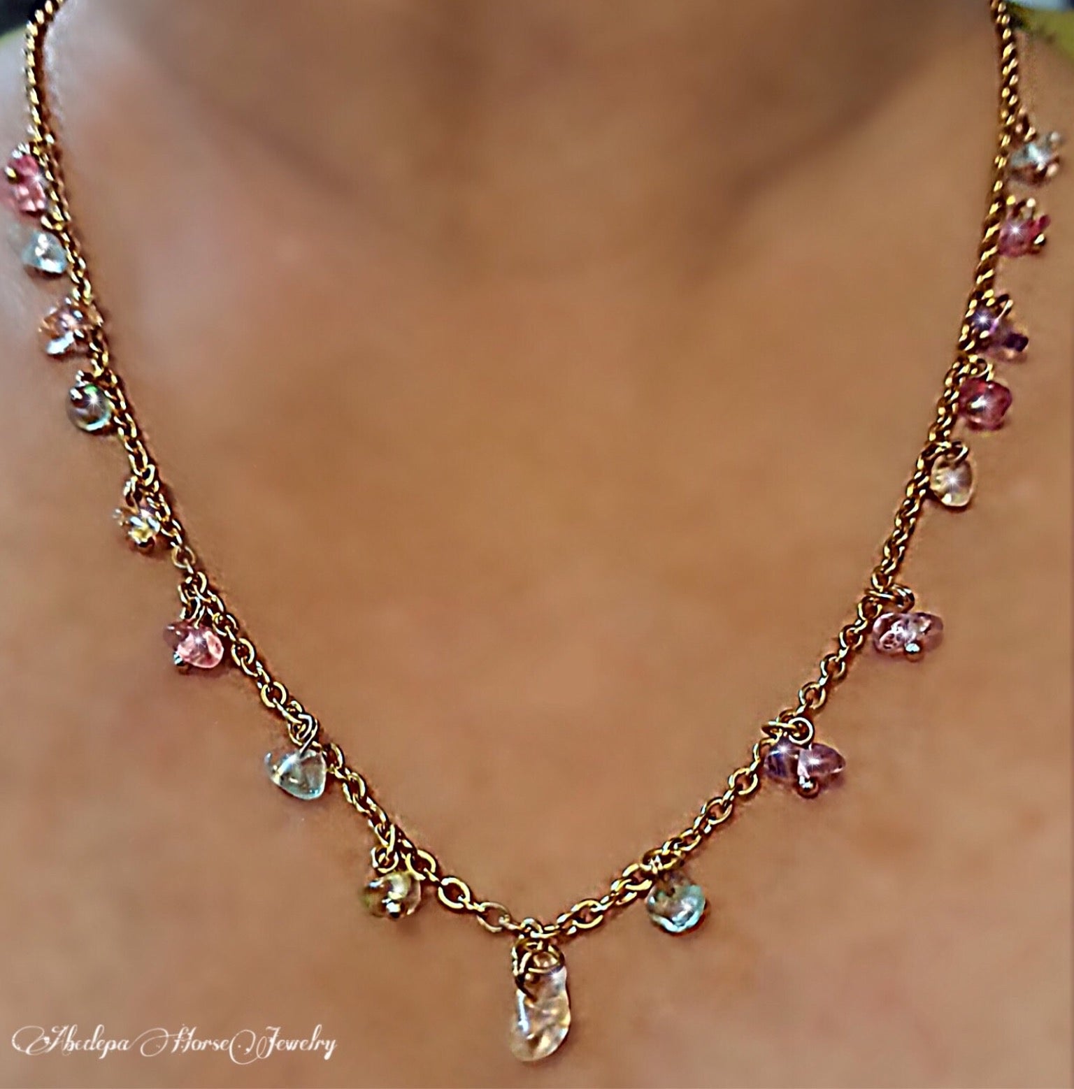 Pastel Gemstone Necklace
