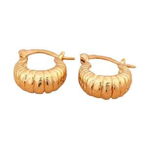 24K Gold Plated Huggies Earrings - AbcdepaHorseJewelry