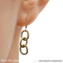 3 Links Gold Earrings - AbcdepaHorseJewelry