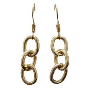 3 Links Gold Earrings - AbcdepaHorseJewelry