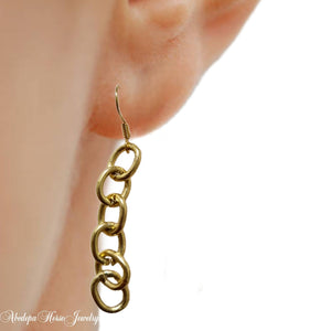 6 Link GP Chain Hook Earrings - AbcdepaHorseJewelry