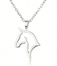 Outline Horse Head Silver Pendant