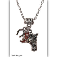 Horse Flower Charm Necklace