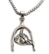 Horse head in Spur Pendant Necklace