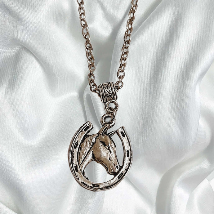 Birth Stone Horse Charm Necklace