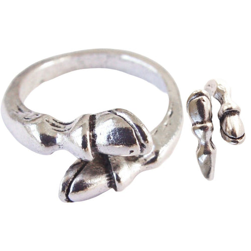 Adjustable Antique Silver Hoof Ring - AbcdepaHorseJewelry