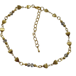 Anklet of Gold Hearts - AbcdepaHorseJewelry