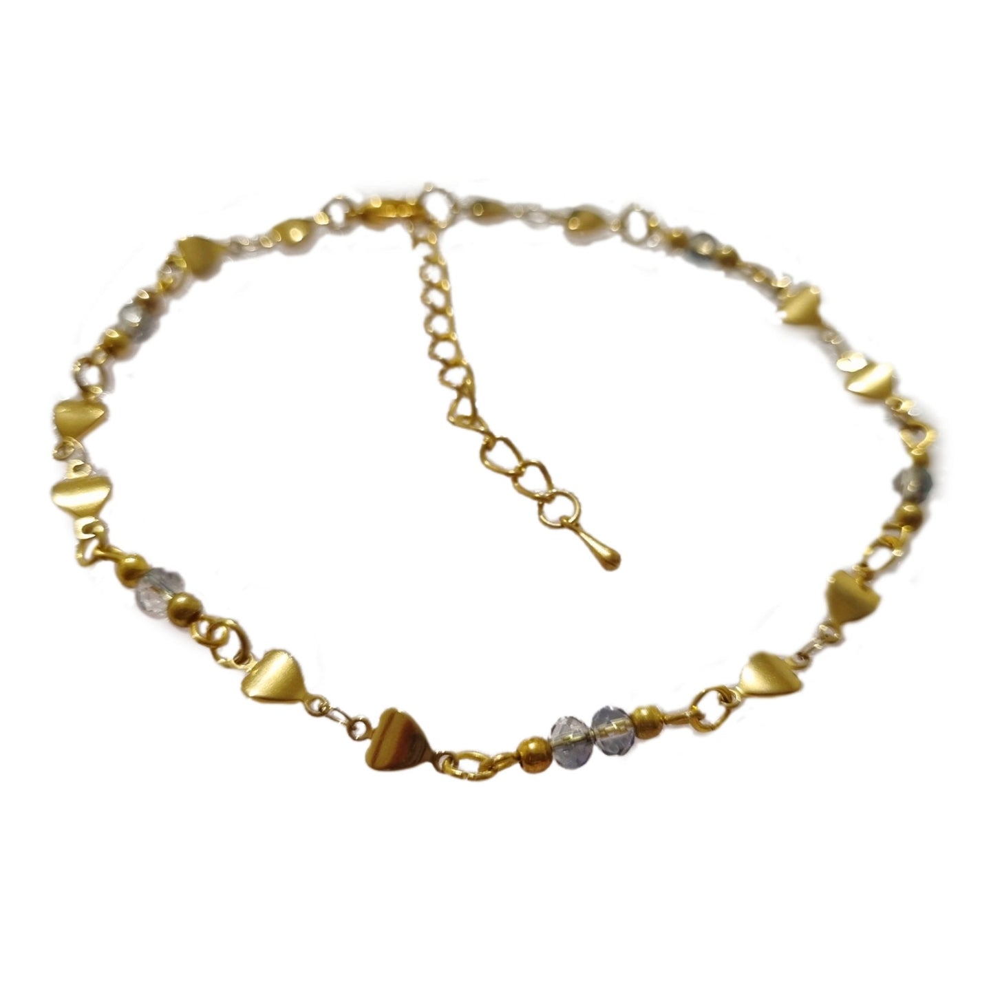 Anklet of Gold Hearts - AbcdepaHorseJewelry