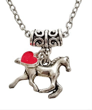 Antique Silver Horse Charm Necklace - AbcdepaHorseJewelry