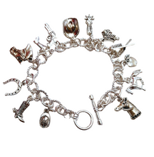 Horse Silver Linked Charm Bracelet