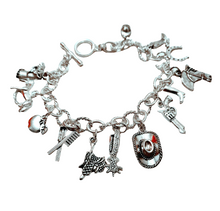 Horse Silver Linked Charm Bracelet