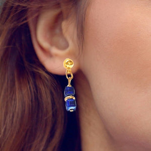 Blue Cube Earrings - AbcdepaHorseJewelry