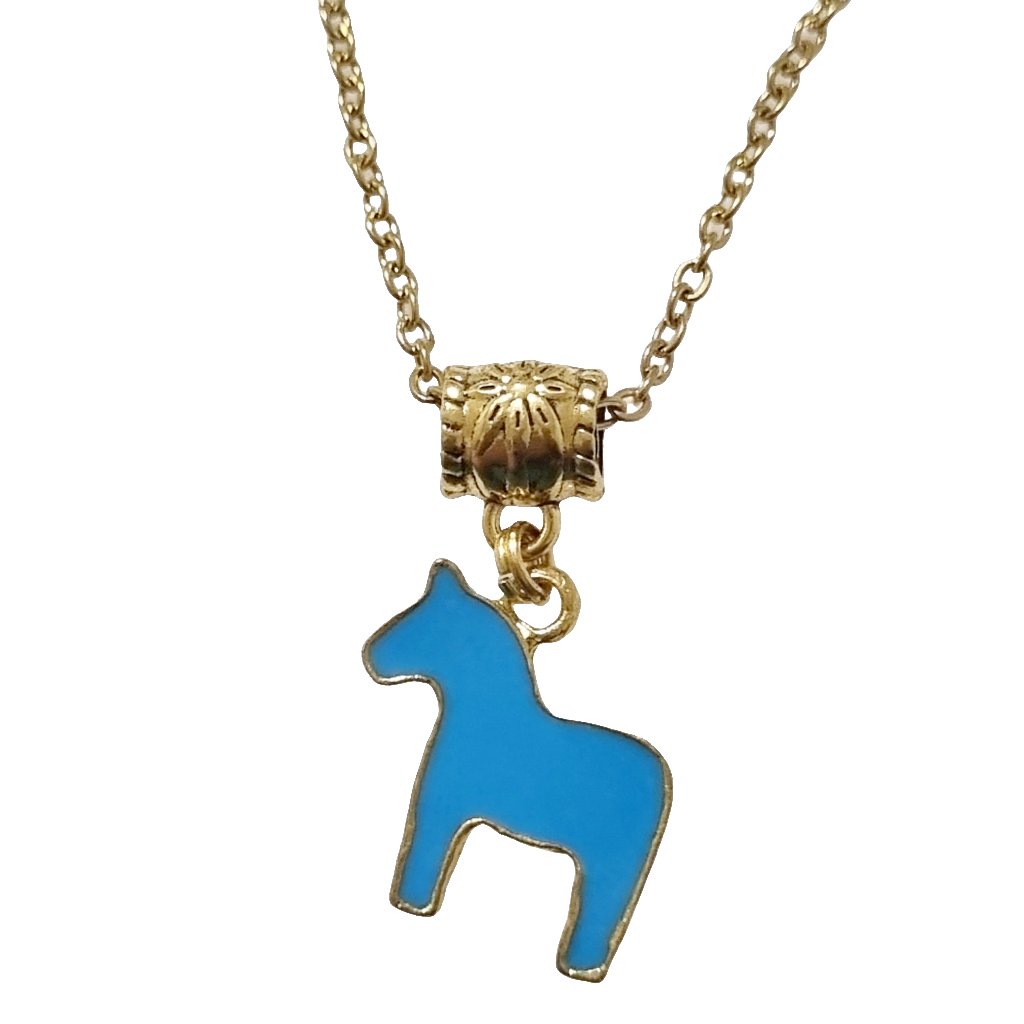 Blue Horse Pony Necklace - AbcdepaHorseJewelry