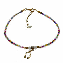 Colorful Beaded Horseshoe Bracelet - AbcdepaHorseJewelry