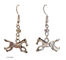 Horse Crystal Earring - with 925 hooks and unique horse charm design.