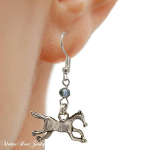 Free Jumping Crystal Horse Earrings - AbcdepaHorseJewelry