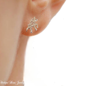 Geometical Unicorn Studs - AbcdepaHorseJewelry