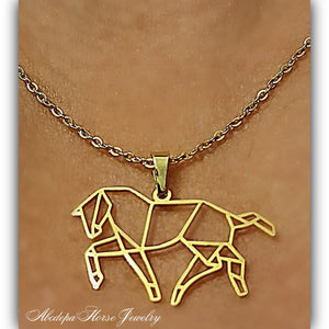 Geometric Horse Pendant - AbcdepaHorseJewelry