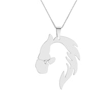 Girl and Horse As One Silver Pendant - AbcdepaHorseJewelry