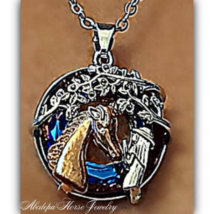 Girl and Horse Necklace - AbcdepaHorseJewelry