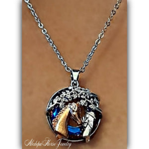 Girl and Horse Necklace - AbcdepaHorseJewelry