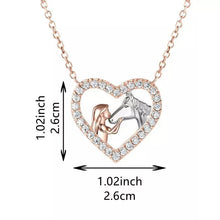 Girl with Pony Heart Necklace - AbcdepaHorseJewelry