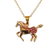 Gold Pink Pony Necklace - AbcdepaHorseJewelry