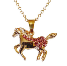 Gold Pink Pony Necklace - AbcdepaHorseJewelry