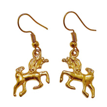 Gold Unicorn Hooks Earrings - AbcdepaHorseJewelry