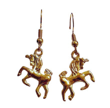 Gold Unicorn Hooks Earrings - AbcdepaHorseJewelry