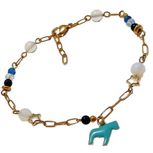 Goldstone Opalite Horse Charm Bracelet - AbcdepaHorseJewelry