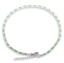 Green Clear Cubic Zirconia Tennis Bracelet - AbcdepaHorseJewelry