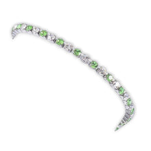 Green Clear Cubic Zirconia Tennis Bracelet - AbcdepaHorseJewelry