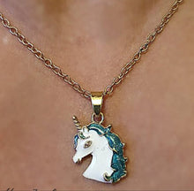 Green Mane Unicorn Necklace - AbcdepaHorseJewelry