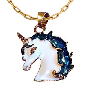 Green Mane Unicorn Necklace - AbcdepaHorseJewelry