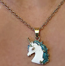 Green Mane Unicorn Necklace - AbcdepaHorseJewelry