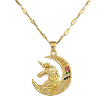 Half Moon Unicorn Necklace - AbcdepaHorseJewelry