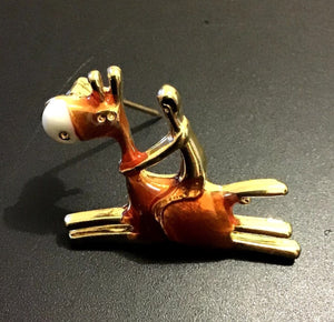 Horse and Rider Brooch - AbcdepaHorseJewelry