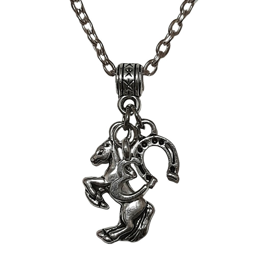Horse Charm Cluster 2 Necklace - AbcdepaHorseJewelry