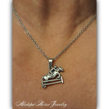 Horse Fence Rider Jumping Necklace - AbcdepaHorseJewelry