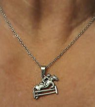 Horse Fence Rider Jumping Necklace - AbcdepaHorseJewelry