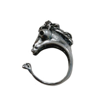 Horse Open Size Silver Ring - AbcdepaHorseJewelry