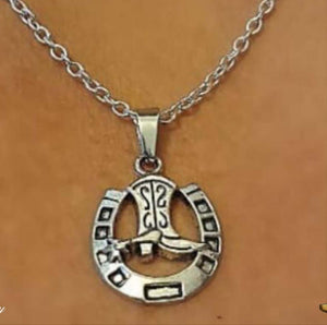 Horseshoe Boot Necklace - AbcdepaHorseJewelry