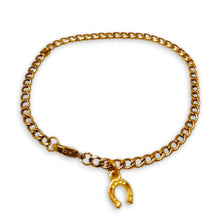 Horseshoe Charm Linked Gold Bracelet - AbcdepaHorseJewelry