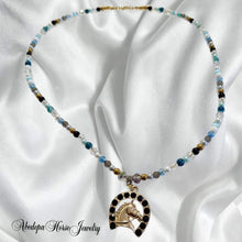 Horseshoe Gemstone Beaded Necklace - AbcdepaHorseJewelry