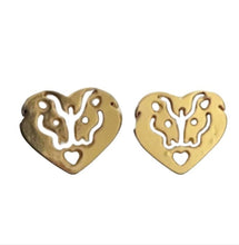 Love heart 2 Horses Gold Plated StudsHorselovers Earrings Love heart Horse head Earrings Studs they are really small making them even cuter than normal horse love heart studs a great gift for someone whGold Stud LoveheartAHJAbcdepaHorseJewelryLove heart 2 Horses Gold Plated Studs