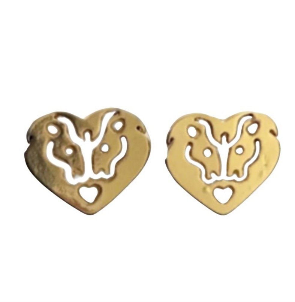 Love heart 2 Horses Gold Plated StudsHorselovers Earrings Love heart Horse head Earrings Studs they are really small making them even cuter than normal horse love heart studs a great gift for someone whGold Stud LoveheartAHJAbcdepaHorseJewelryLove heart 2 Horses Gold Plated Studs