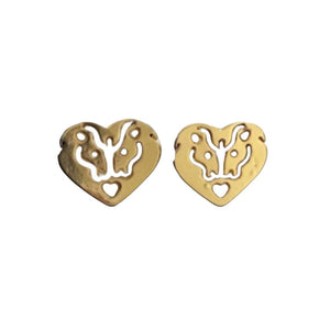 Love heart 2 Horses Gold Plated StudsHorselovers Earrings Love heart Horse head Earrings Studs they are really small making them even cuter than normal horse love heart studs a great gift for someone whGold Stud LoveheartAHJAbcdepaHorseJewelryLove heart 2 Horses Gold Plated Studs